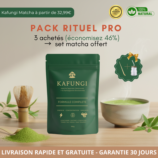 KAFUNGI Matcha Bio aux 6 Champignons Médicinaux